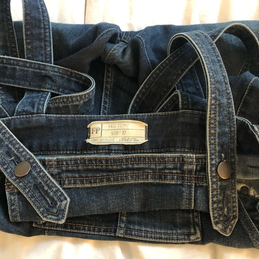 Free People Washed Denim Overall - Picture 2 of 6